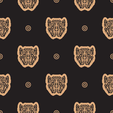 Seamless pattern with a dog's face in simple style. Good for clothing and textiles. Vector illustration.のイラスト素材
