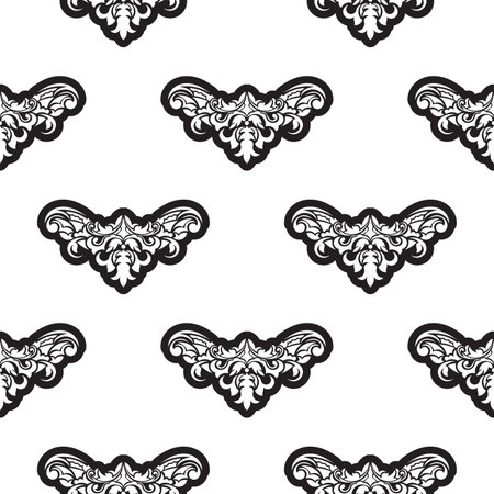 Seamless pattern with retro ornament antique style. Good for menus, postcards, books, wallpaper and fabric. Vector illustration.のイラスト素材