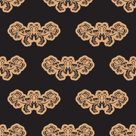 Seamless pattern with retro ornament antique style. Good for menus, postcards, wallpaper and fabric. Vector illustration.のイラスト素材