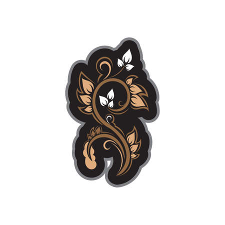 Vintage luxury print design in retro style.Vector illustrationのイラスト素材