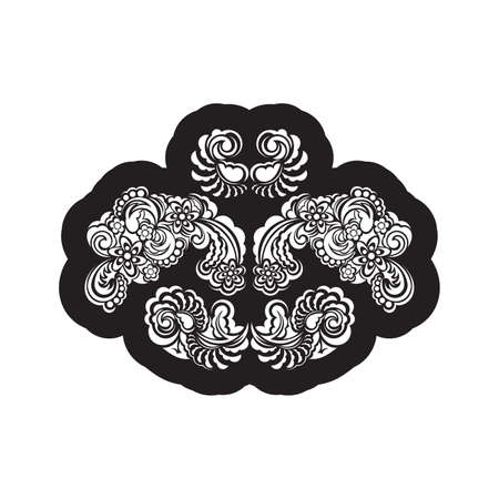 Vintage pattern with flowers in retro style. Good for prints. Isolated. Vector illustrationのイラスト素材