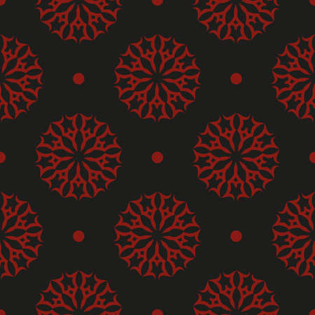 Chinese black and red abstract seamless vector background. Wallpaper in a vintage style template. Graphic ornament for wallpaper, fabric, wrapping, packaging. Simple style, vector illustration.のイラスト素材