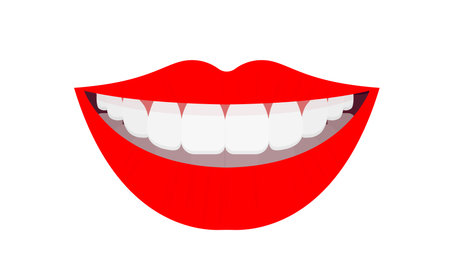 Female lip vector icon.Cartoon vector icon isolated on white background female lip.のイラスト素材