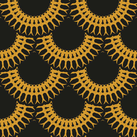 Oriental abstract seamless vector background. Wallpaper in a vintage style template. Indian floral...