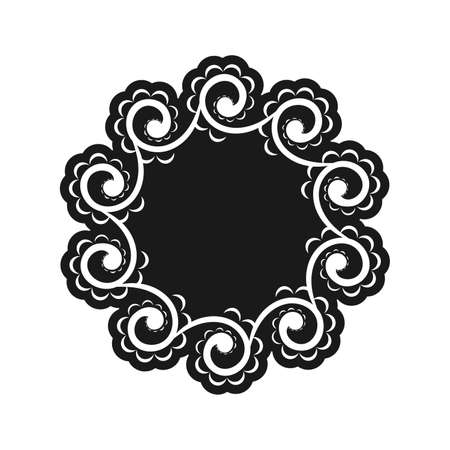Oriental pattern with arabesques and floral elements.のイラスト素材