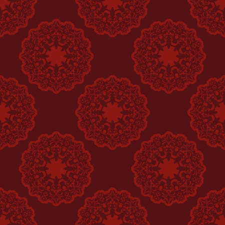 Seamless background with decorative flowers. Mexico. Design with manual hatching. Ethnic boho ornament. Textile. Vector illustration for web design or print.のイラスト素材
