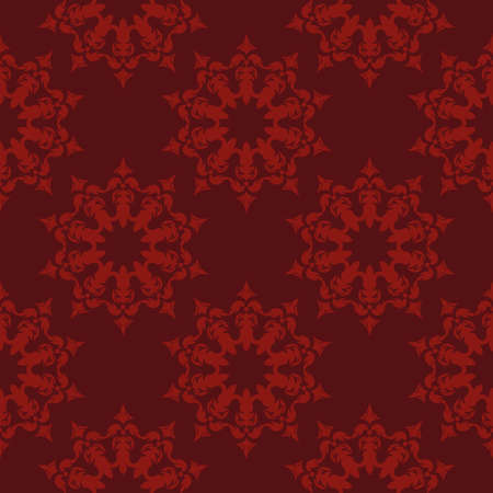 Seamless background with decorative flowers. Mexico. Design with manual hatching. Ethnic boho ornament. Textile. Vector illustration for web design or print.のイラスト素材