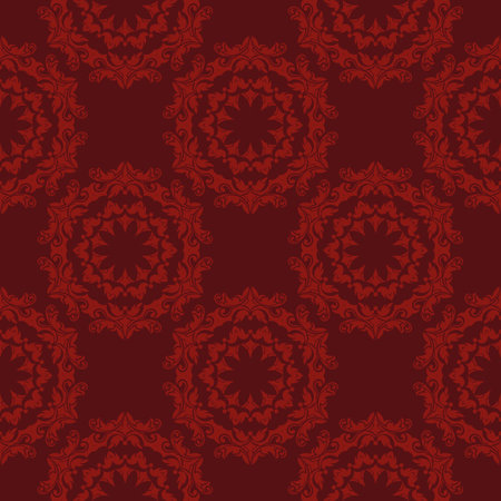 Seamless background with decorative flowers. Mexico. Design with manual hatching. Ethnic boho ornament. Textile. Vector illustration for web design or print.のイラスト素材