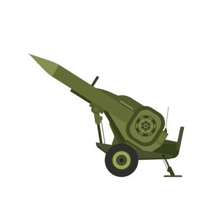 A missile is an object or powerful explosive weapon. Vector color sketch or illustrationのイラスト素材