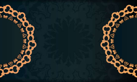 Dark green luxury background with abstract ornament. Elegant and classic vector elements ready for...