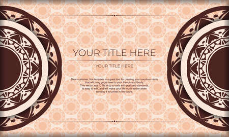 Beige background with luxury vintage ornaments and placeのイラスト素材
