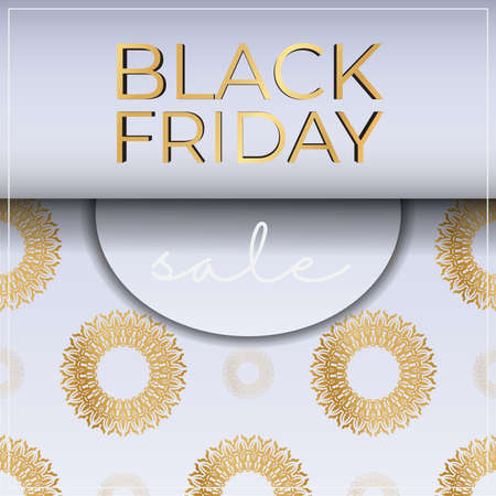 Beige Greek Ornament Black Friday Sale Celebration Posterのイラスト素材