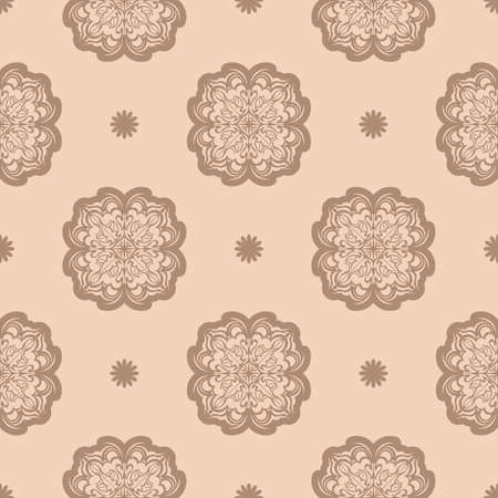 Seamless geometric line pattern in eastern or arabic style. Good for backgrounds and prints. Vector illustration.のイラスト素材