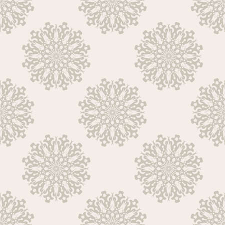 Beige seamless pattern with ornament. Good for clothing, textiles, backgrounds and prints. Vector illustration.のイラスト素材