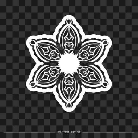 Simple mandala design. Simple flower ornament. Isolated. Vector illustrationのイラスト素材