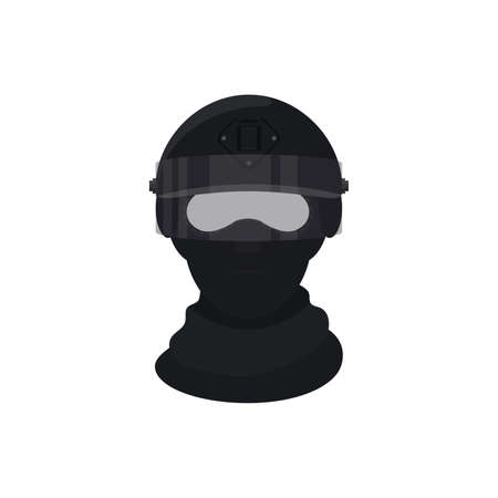 Russian spetsnaz steel helmet for tactical military.のイラスト素材