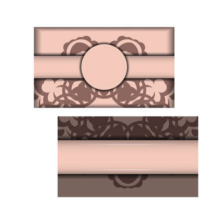 Brochure in pink with Indian designs for your brand.のイラスト素材