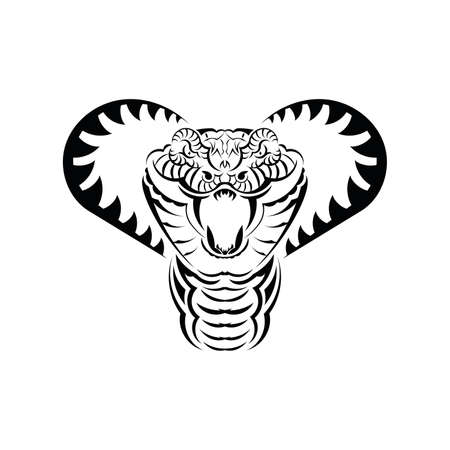 Snake Head Mascot Emblem. Sport concept vector.のイラスト素材