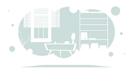 Room in a simple style. background for your design. vectorのイラスト素材