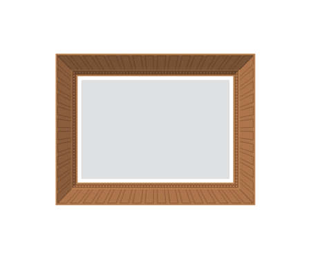 Brown blank picture. isolated. flat style. vector illustrationのイラスト素材