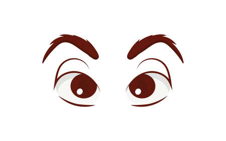 beautiful cute female eyes in cartoon styleのイラスト素材