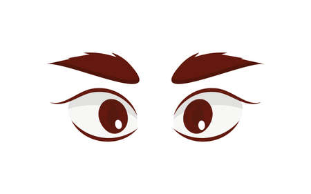 cartoon eyes expression. vector illustration.のイラスト素材