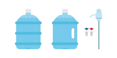 Set Water cooler vector icon. Cartoon vector icon isolated on white background water cooler.のイラスト素材