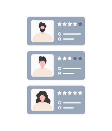 Job Candidate Cards. The concept of getting a job. isolated. Vector.のイラスト素材