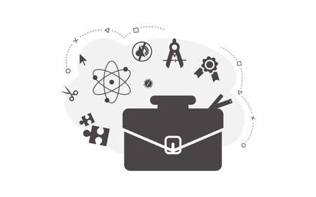Training background in black and white style. Good for presentations and websites. vector illustration.のイラスト素材