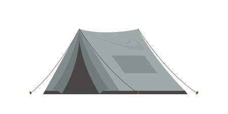 Large dark green tent. isolated. vector illustration.のイラスト素材