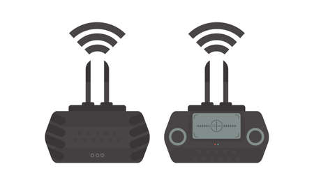 Remote control for drone and quad-copter. isolated. vector illustration.