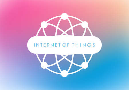 Internet of things bright banner. vector illustration.のイラスト素材
