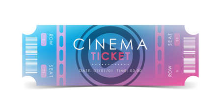 Cinema ticket design. Ticket design template. vector illustration.