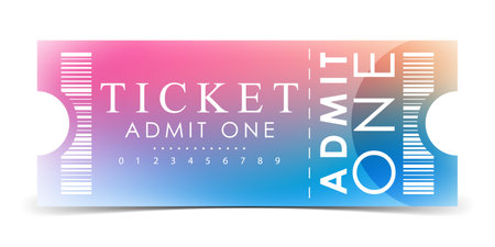 ticket sample. Modern elegant ticket card illustration template. Vector.のイラスト素材