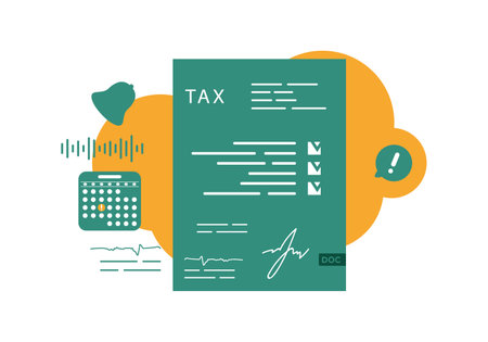 Graceful composition on the theme of paying taxes.のイラスト素材