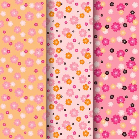Floral Vector Seamless Patternのイラスト素材
