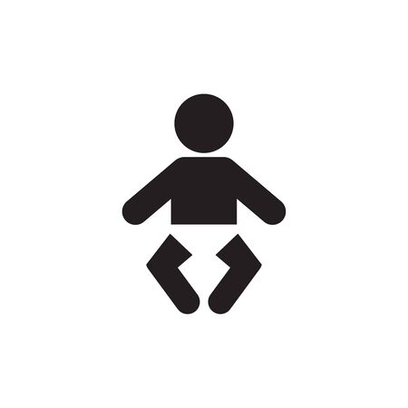 Baby icon vector illustration. flat icon baby on white background. eps 10のイラスト素材