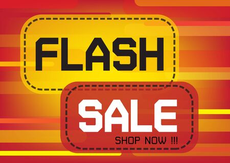 Flash Sale banner template design. Vector illustration. eps 10.のイラスト素材