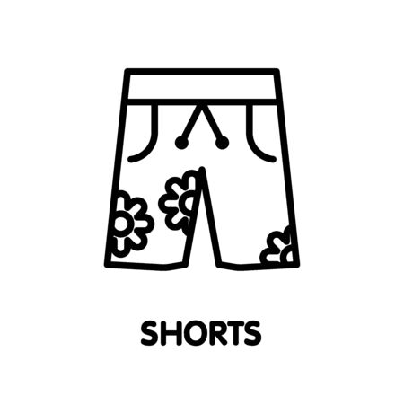 Shorts outline icon design illustration on white background eps.10のイラスト素材