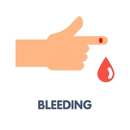 Icon Bleeding  flat style icon design  illustration on white backgroundのイラスト素材