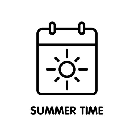 Summer time outline icon design illustration on white background eps.10のイラスト素材