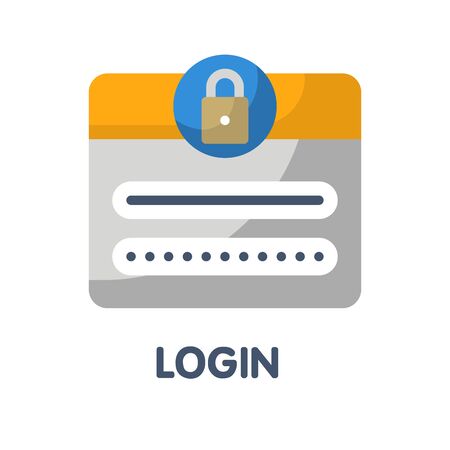 login password  flat style icon design  illustration on white background eps.10のイラスト素材