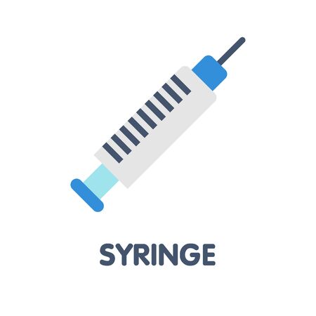 Icon syringe  flat style icon design  illustration on white background eps.10のイラスト素材