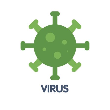 Icon Corona virus  flat style icon design  illustration on white backgroundのイラスト素材