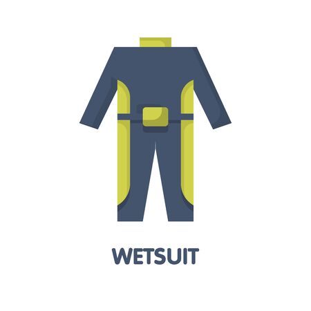 Wetsuit flat icon design, diving suit vector illustration on white background eps.10のイラスト素材