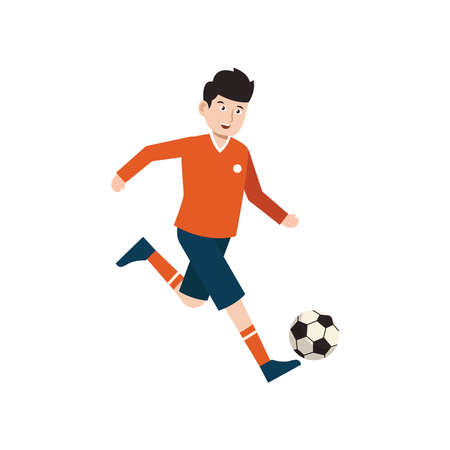 soccer football man player character vector illustration design eps.10のイラスト素材