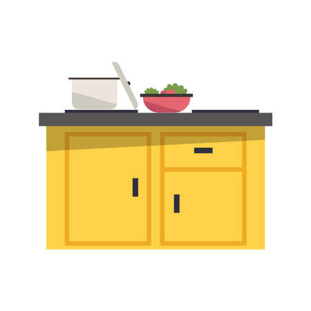 kitchen set interior design vector illustration eps.10のイラスト素材