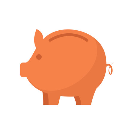 piggy bank flat icon sign vector illustration design eps.10のイラスト素材