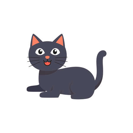 pretty freindly cat vector illustration design eps.10のイラスト素材