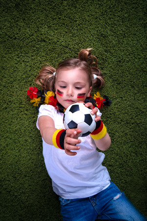 playful little german girlの写真素材